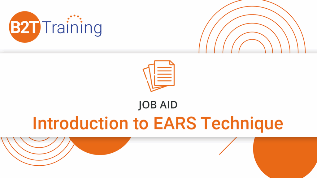 EARS technique job aid download